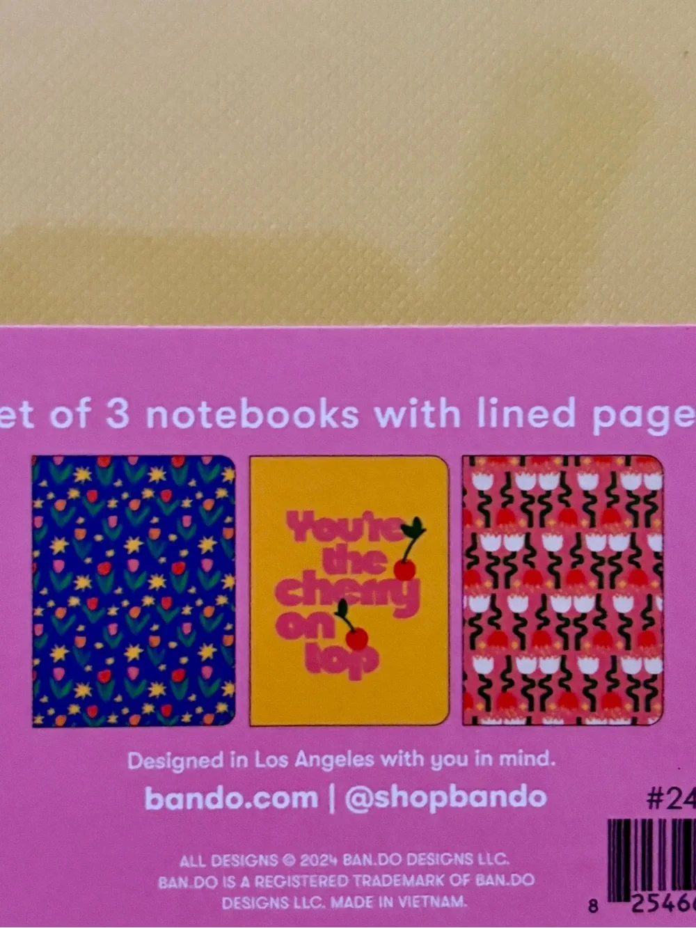 ban.do Floral Tulip Notebook Set - Navy with Pink & Yellow